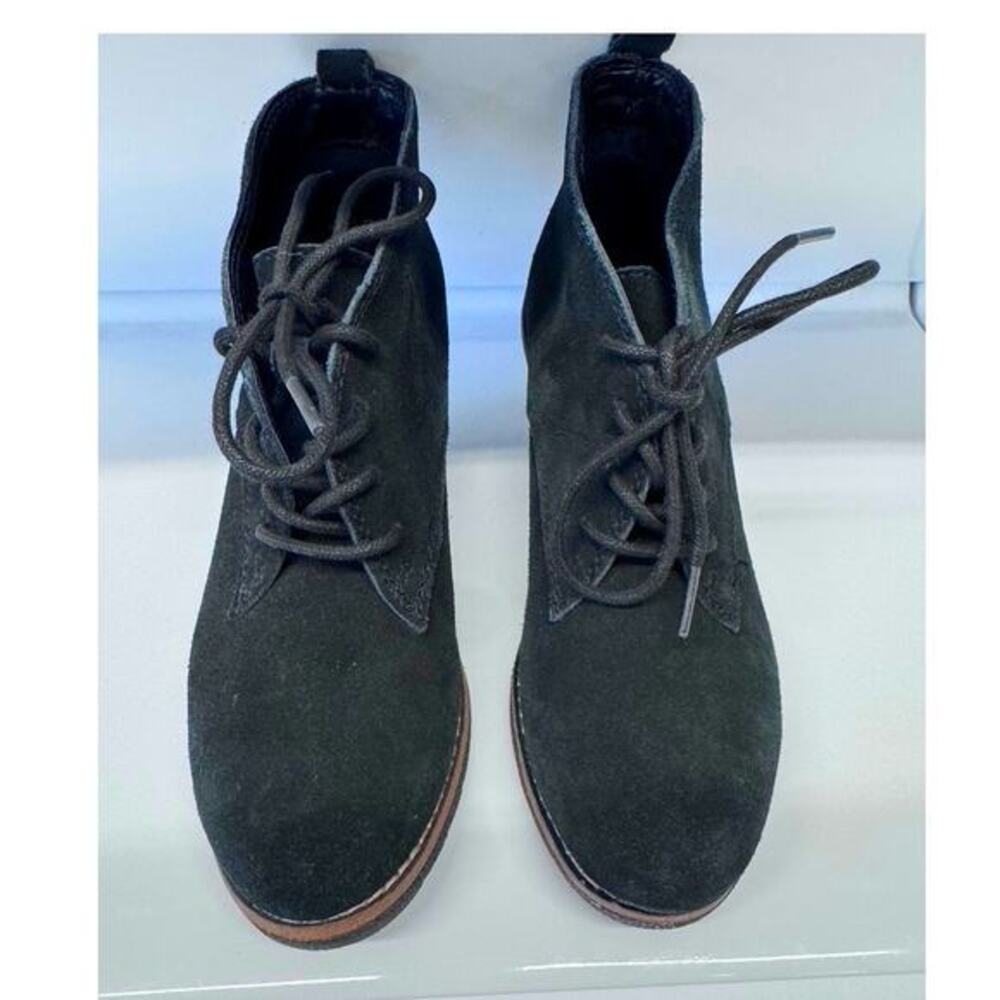 Black Suede, Lambert,Wedge, Ankle Bootie,Witchy, Goth, Whimsical,Size‎ 7.5,